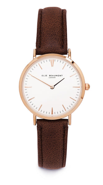 Elie Beaumont Oxford Small Ladies Watch Brown Leather